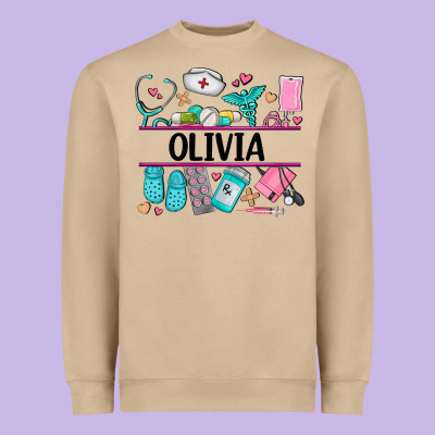 Nurse Elements With Costom Name Heavyweight Sweatshirt Designed By Adodesignshop