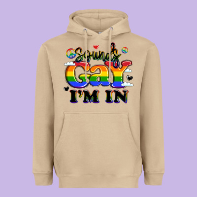 Sounds Gay I'm In Heavyweight Hoodie Designed By Lillyallendesigns