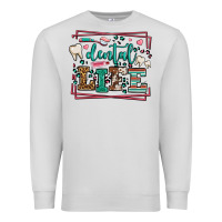 Dove Grey Dental life leopard frame Premium Sweatshirt - LillyAllenDesigns