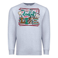 Heather Grey Dental life leopard frame Premium Sweatshirt - LillyAllenDesigns