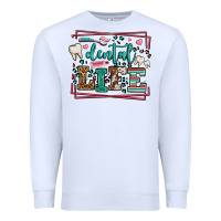 White Dental life leopard frame Premium Sweatshirt - LillyAllenDesigns