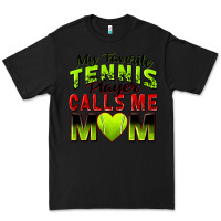Black my favorite tennis player calls me mom Premium Tee - Zillion Design Studio