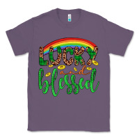 Lavender Western St. Patrick's Rainbow Lucky And Blessed Classic Tee - Artiststas