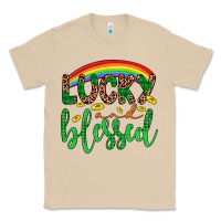 Mushroom Western St. Patrick's Rainbow Lucky And Blessed Classic Tee - Artiststas