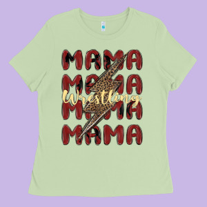 Wrestling Mama Ladies Tee Designed By Maliassmallbusiness