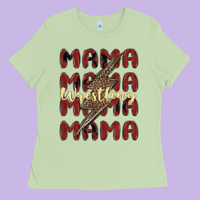 Ladies Tee wrestling mama