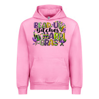 Fuchsia Pink bead up bitches its mardi gras Urban Hoodie - CowGirlArtShop