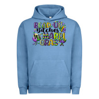 Pigment Pebble Blue bead up bitches its mardi gras Urban Hoodie - CowGirlArtShop