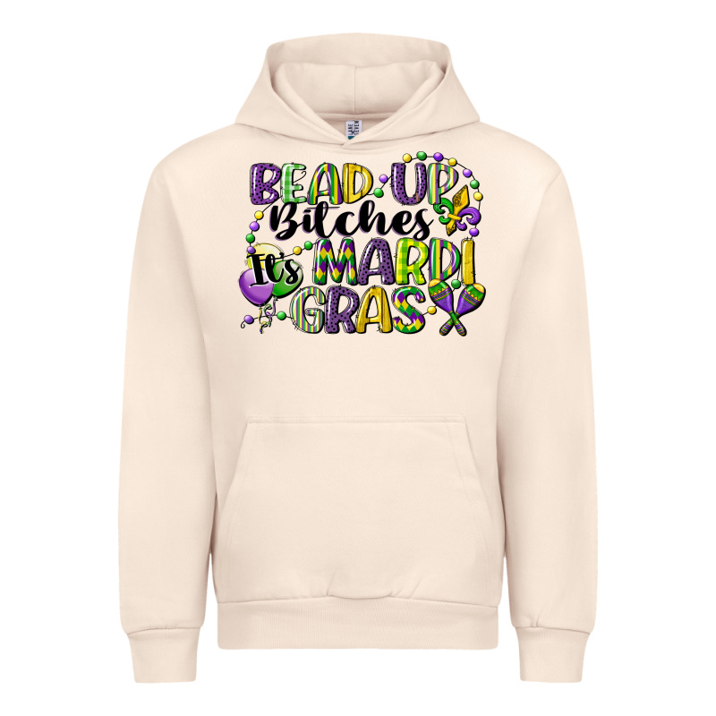 Bead Up Bitches Its Mardi Gras Urban Hoodie by CowGirlArtShop | Teevron