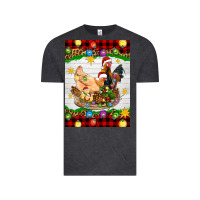 Vintage Black Christmas coop animals Vintage Tee - Artiststas