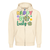 Sandshell happy go lucky Zipper Hoodie - MaliasSmallBusiness
