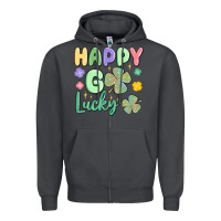 Smoke happy go lucky Zipper Hoodie - MaliasSmallBusiness