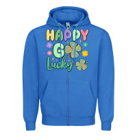 True Royal happy go lucky Zipper Hoodie - MaliasSmallBusiness