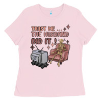 Bubblegum Pink trust me the husband did it Ladies Tee - MaliasSmallBusiness