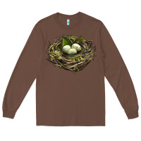 Chestnut Bird Nest With Eggs Long Sleeve Tee - LillyAllenDesigns