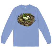 Colony Blue Bird Nest With Eggs Long Sleeve Tee - LillyAllenDesigns
