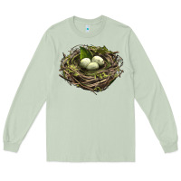 Matcha Bird Nest With Eggs Long Sleeve Tee - LillyAllenDesigns