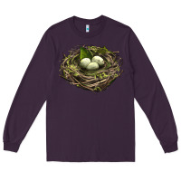 Plum Bird Nest With Eggs Long Sleeve Tee - LillyAllenDesigns