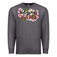 Charcoal Heather Blessed Mama Premium Sweatshirt - LillyAllenDesigns
