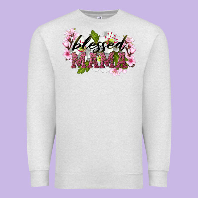 Blessed Mama Premium Sweatshirt Designed By Lillyallendesigns