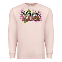 Pale Pink Blessed Mama Premium Sweatshirt - LillyAllenDesigns