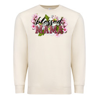Sandshell Blessed Mama Premium Sweatshirt - LillyAllenDesigns