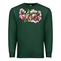 Sports Green Blessed Mama Premium Sweatshirt - LillyAllenDesigns