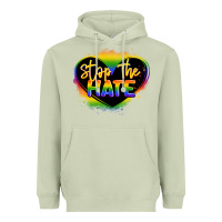 Matcha stop the hate pride lgbtq heart Heavyweight Hoodie - LillyAllenDesigns