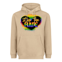 Mushroom stop the hate pride lgbtq heart Heavyweight Hoodie - LillyAllenDesigns