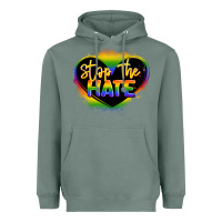Sage stop the hate pride lgbtq heart Heavyweight Hoodie - LillyAllenDesigns