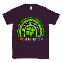 Plum Happy St. Patrick's Day Shamrock Rainbow Classic Tee - Artiststas