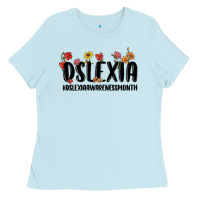 Baby Blue dslexia awareness month Ladies Tee - MaliasSmallBusiness