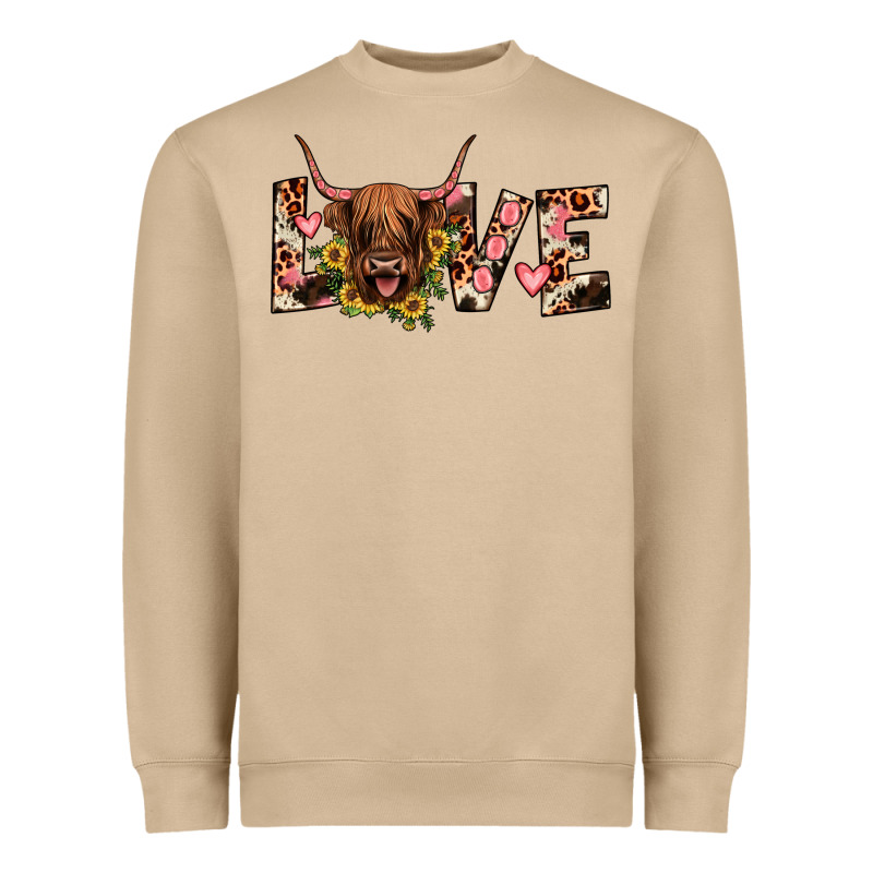 Highland Cow Love Heavyweight Sweatshirt by JahusDesignShop | Teevron