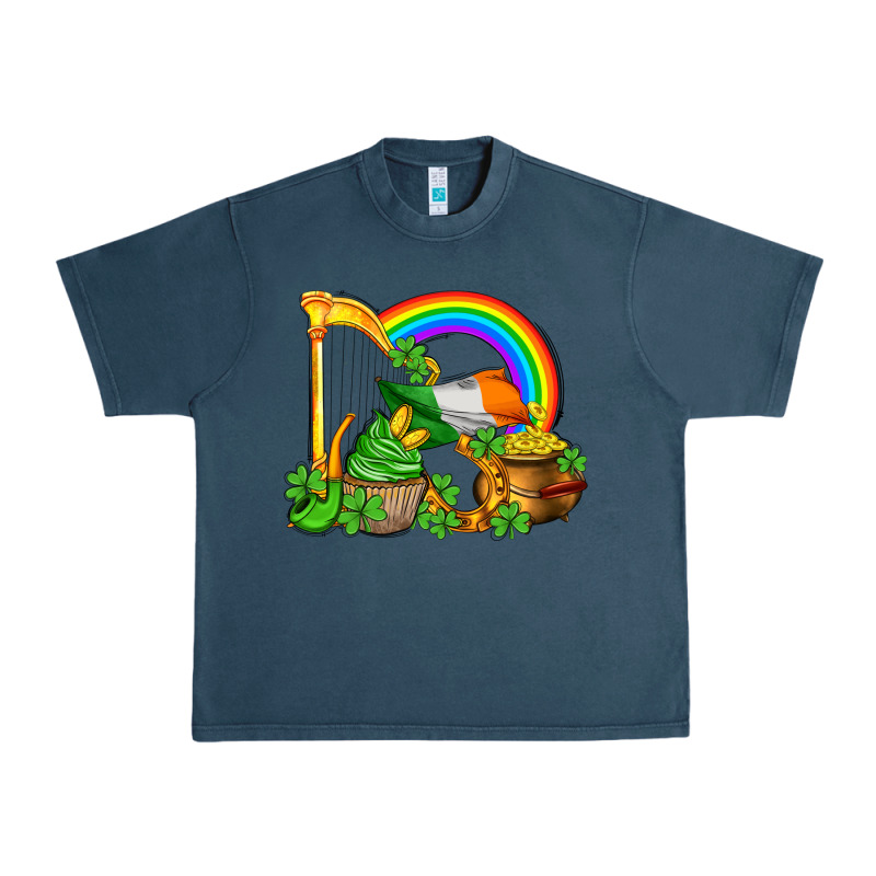 St Patricks Day  Rainbow Shamrocks Urban Heavy Tee by AdoDesignShop | Teevron