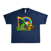 Navy st patricks day  rainbow shamrocks Urban Heavy Tee - AdoDesignShop
