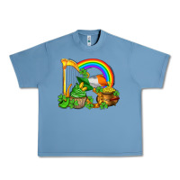 Pebble Blue st patricks day  rainbow shamrocks Urban Heavy Tee - AdoDesignShop