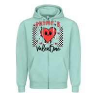 Seafoam mama's valentine Zipper Hoodie - MaliasSmallBusiness