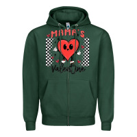 Sports Green mama's valentine Zipper Hoodie - MaliasSmallBusiness