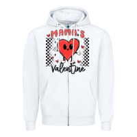 White mama's valentine Zipper Hoodie - MaliasSmallBusiness
