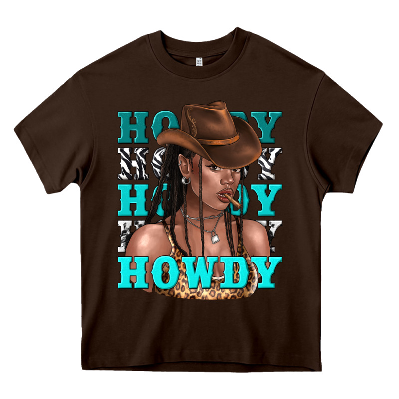 Howdy Howdy Black Girl Heavy Core Tee by texasbilliewilder | Teevron
