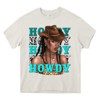 Cream howdy howdy black girl Heavy Core Tee - texasbilliewilder