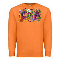Carrot CNA Certified Nursing Assistant Mardi Gras Premium Sweatshirt - LillyAllenDesigns