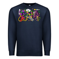 Navy CNA Certified Nursing Assistant Mardi Gras Premium Sweatshirt - LillyAllenDesigns