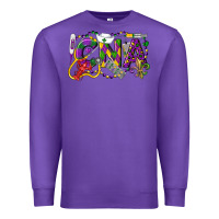 Purple CNA Certified Nursing Assistant Mardi Gras Premium Sweatshirt - LillyAllenDesigns