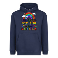 Navy come to the gay side we have rainbows Heavyweight Hoodie - LillyAllenDesigns