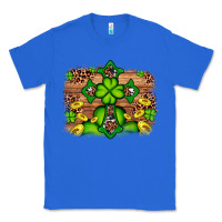 True Royal Western Shamrock Cross Leopard Background Classic Tee - Artiststas