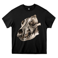 Black Wolf skull Heavy Core Tee - RanaPortraitStore