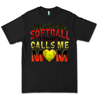 Black my favorite softball player calls me mom Premium Tee - Zillion Design Studio