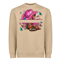 Mushroom pink cowgirl hat and roses Heavyweight Sweatshirt - AdoDesignShop