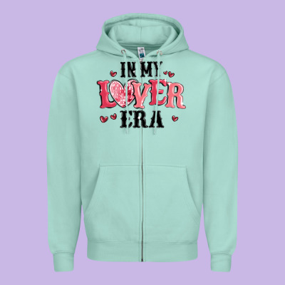 In My Lover Era Zipper Hoodie Designed By Maliassmallbusiness